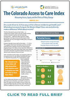 The Colorado Access to Care Index Brief